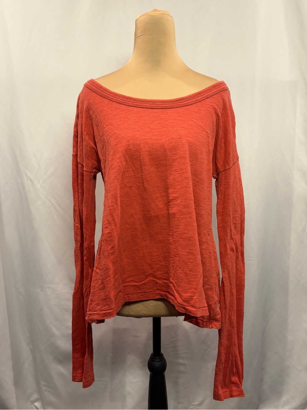 Free People Orange Long Sleeve Shirt